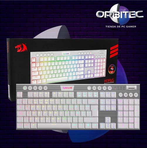 REDRAGON HORUS K618W RGB BLANCO