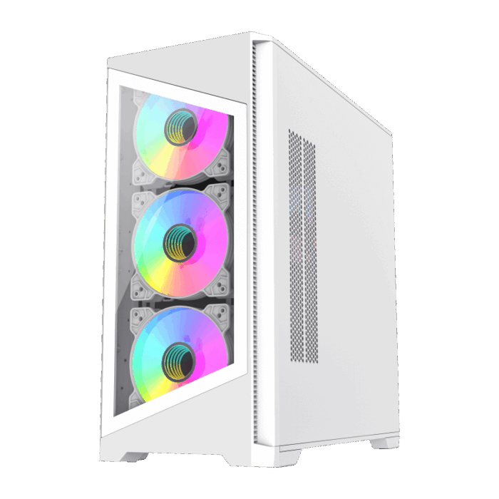 GAMEMAX DESTROYER TGW BLANCO 4 FAN RGB - Imagen 3