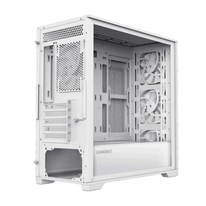 GAMEMAX DESTROYER TGW BLANCO 4 FAN RGB - Imagen 5