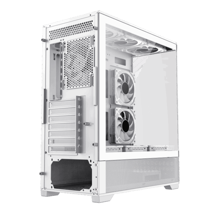 CASE GAMEMAX VISTA AW VIDRIO TEMPLADO 5FAN RGB BLANCO - Imagen 5