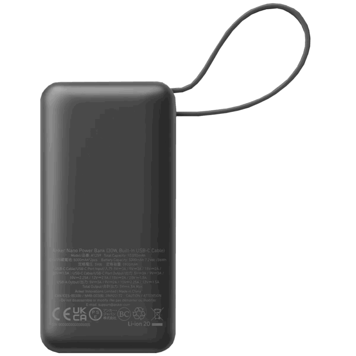 POWER BANK ANKER POWERCORE III 10000MAH 30W BLACK - Imagen 5