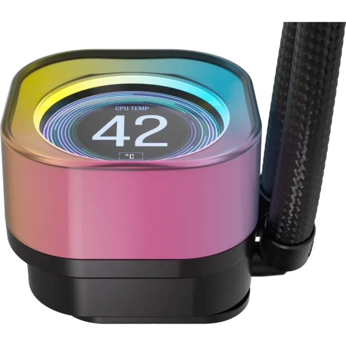 CORSAIR H150I 3VEN LCD QX120 RGB ELITE 360MM BLACK - Imagen 4