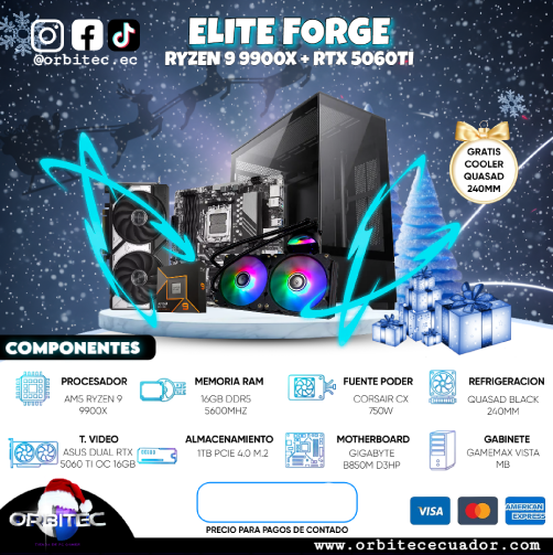 PC.9 ELITE FORGE RYZEN 9 9900X + RTX 5060TI