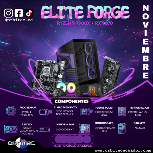 PC.7 ELITE FORGE RYZEN 9 7900X + RX 9070