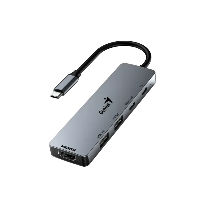 HUB GENIUS UH-500 USB TIPOC TO 2 USB 3.0 HDMI USB C - Imagen 4