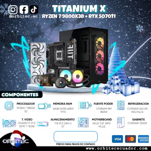 PC.10 TITANIUM X RYZEN 7 9800X3D + RTX 5070TI