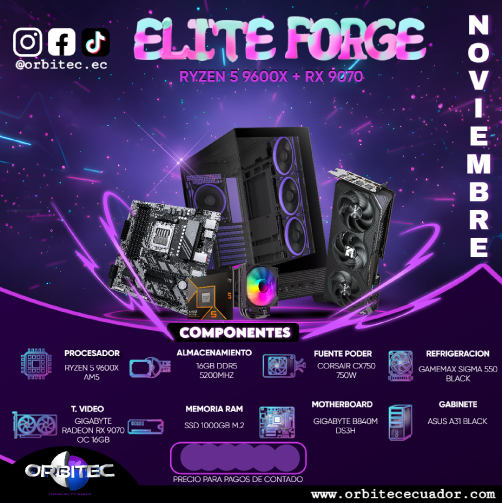 PC.3 ELITE FORGE RYZEN 5 9600X + RX 9070