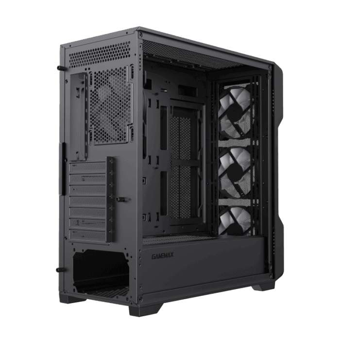 CASE GAMEMAX SIEGE BK ATX 4FAN RGB BLACK - Imagen 5