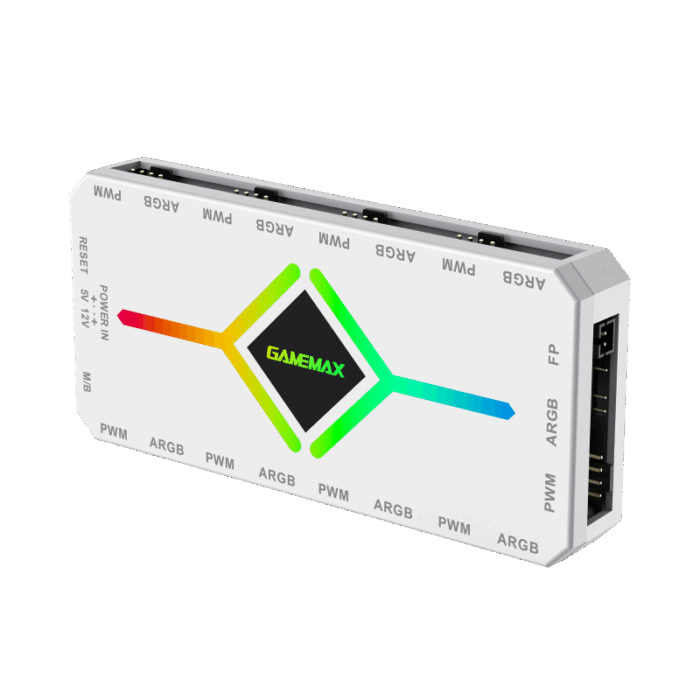 HUB GAMEMAX PWM+RAIN GAME V4 BLANCO - Imagen 3