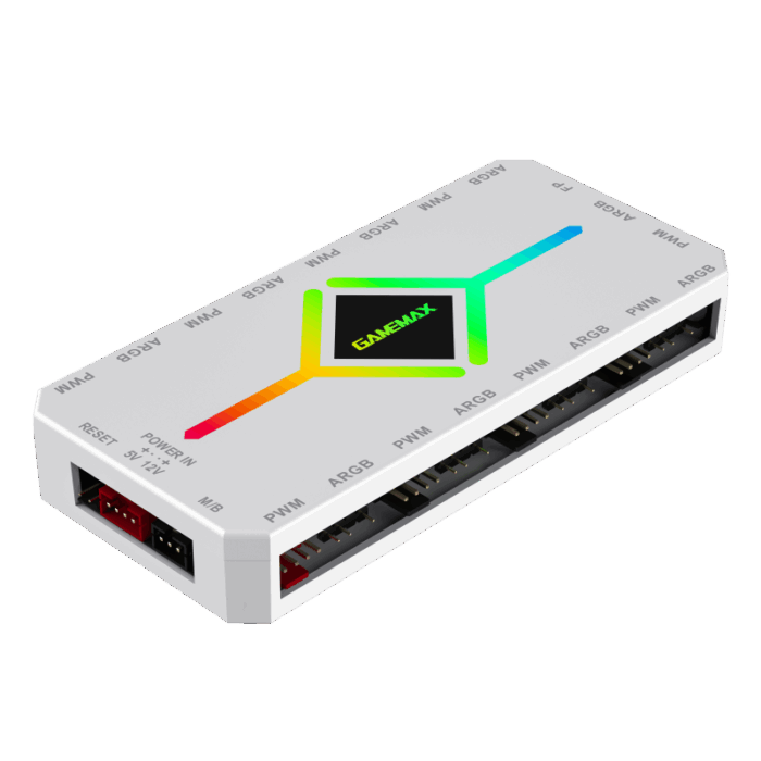 HUB GAMEMAX PWM+RAIN GAME V4 BLANCO - Imagen 2