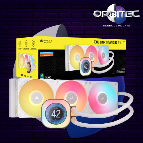 CORSAIR ICUE LINK TITAN 360 RX LCD BLANCO