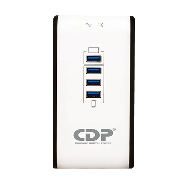 REGULADOR DE VOLTAJE CDP R2CU 1000VA 500W 8PUERTOS 4 USBA - Imagen 2