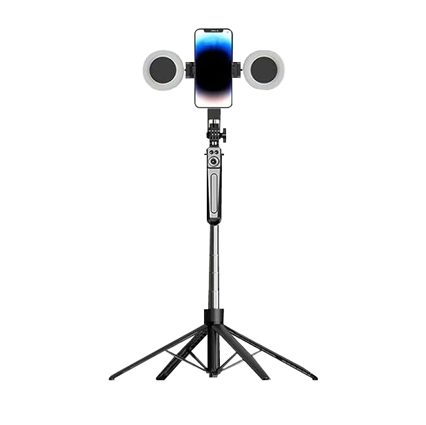 TRIPODE B17 PARA SELFIE 1.8 MTS CON LUZ EXTERNA Y CONTROL - Imagen 4